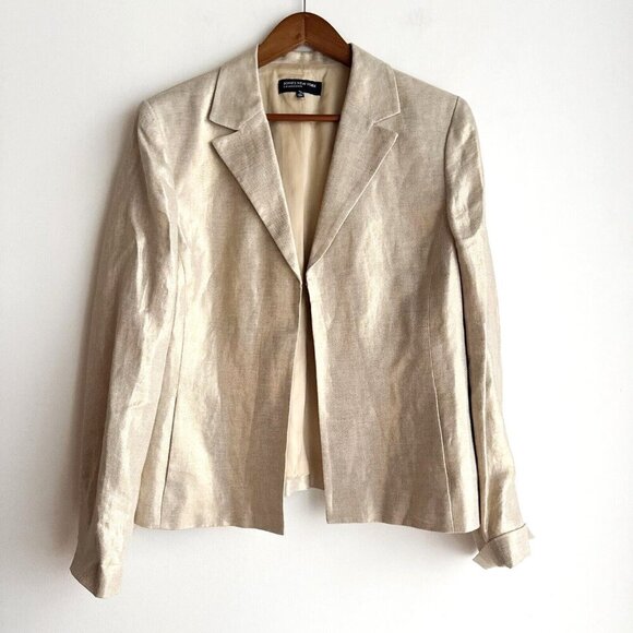 JOnes New York Metallic Linen Blazer M - Picture 1 of 7